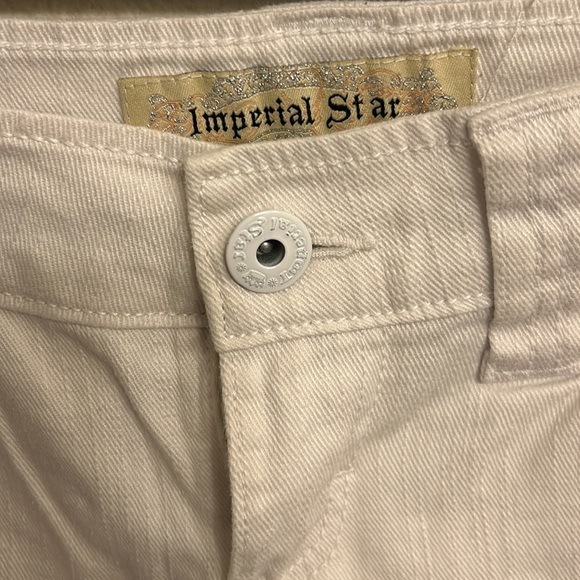 Imperial Star Women Juniors White Linen Shorts Size 11 - Picture 3 of 3
